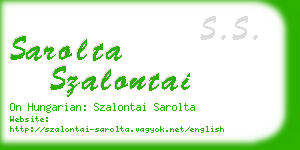 sarolta szalontai business card